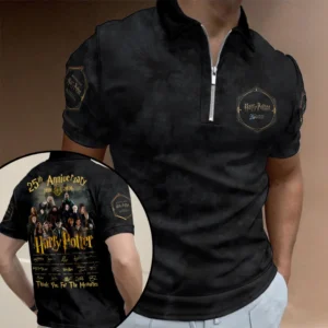 Harry Potter 25th Anniversary Zip Polo Shirt - TANTN24997