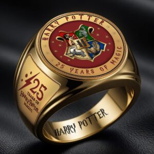 Harry Potter 25th Anniversary 3D Engraved Ring - HOATT20258