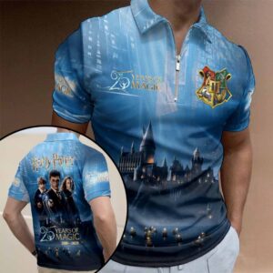 Harry Potter 25th Anniversary Zip Polo Shirt - HOATT20324