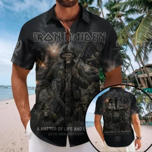 Iron Maiden Short Sleeve Button-Down Shirt - TMTHU8870