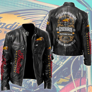 Indian Motorcycle 125th Anniversary Motorcycle Leather Jacket - TMTHU8104