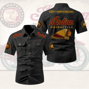 Indian Motorcycle 125th Anniversary 2D Short Sleeve Mechanic Shirt - HOATT20240
