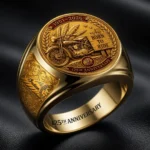 Indian Motorcycle 125th Anniversary 3D Engraved Ring – HOATT20335