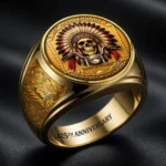 Indian Motorcycle 125th Anniversary 3D Engraved Ring – HOATT20424