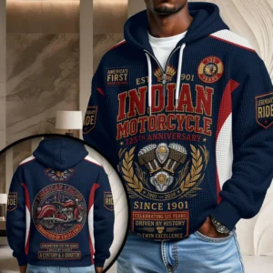 Indian Motorcycle 125th Anniversary 3D Unisex Waffle Hoodie - TMTHU8623