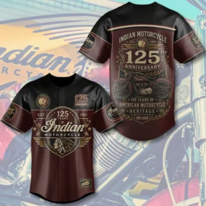Indian Motorcycle 125th Anniversary Baseball Jersey - TMTHU8943