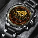 Indian Motorcycle 125th Anniversary Black Stainless Steel Watch – TMTHU8648