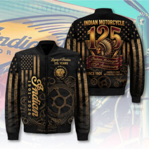 Indian Motorcycle 125th Anniversary 3D Bomber Jacket - TMTHU8577