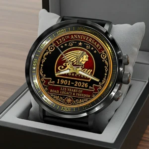 Indian Motorcycle 125th Anniversary Black Stainless Steel Watch - HOATT20523