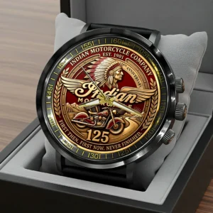 Indian Motorcycle 125th Anniversary Black Stainless Steel Watch - HOATT20524