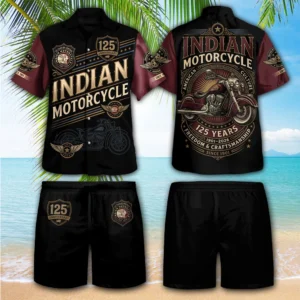 Indian Motorcycle 125th Anniversary 3D Hawaiian Apparel - TMTHU8602