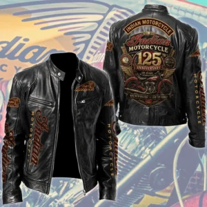 Indian Motorcycle 125th Anniversary Motorcycle Leather Jacket - TMTHU8945