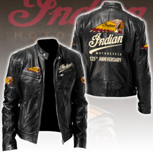 Indian Motorcycle 125th Anniversary Motorcycle Leather Jacket - TANTN24852