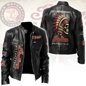 Indian Motorcycle 125th Anniversary Motorcycle Leather Jacket - HOATT20626