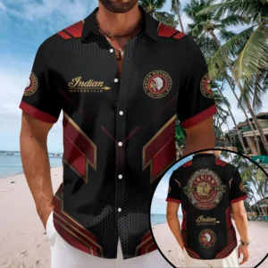 Indian Motorcycle 125th Anniversary Short Sleeve Button-Down Shirt - TMTHU8689