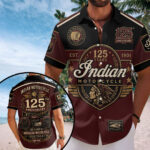 Indian Motorcycle 125th Anniversary Short Sleeve Button-Down Shirt – TMTHU8556