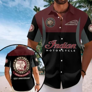 Indian Motorcycle 125th Anniversary Short Sleeve Button-Down Shirt - HOATT20389