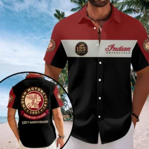 Indian Motorcycle 125th Anniversary Short Sleeve Button-Down Shirt - HOATT20494