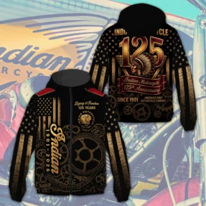 Indian Motorcycle 125th Anniversary 3D Windbreaker Jacket - TMTHU8677