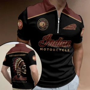 Indian Motorcycle 125th Anniversary Zip Polo Shirt - HOATT20625