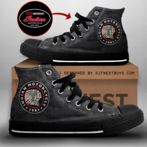 Indian Motorcycle 125th Anniversary High Top Canvas Shoes – TANTN24986