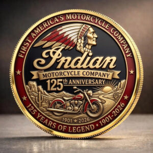Indian Motorcycle 125th Anniversary Commemorative Coin - TANTN24768