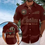 Indian Motorcycle 125th Anniversary Short Sleeve Button-Down Shirt – HOATT20398