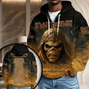 Iron Maiden 2026 World Tour 3D Unisex Waffle Hoodie - HOATT20604