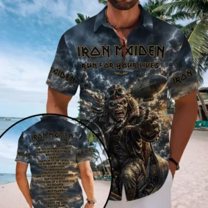 Iron Maiden 2026 World Tour Short Sleeve Button-Down Shirt - TMTHU8814