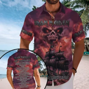 Iron Maiden 2026 World Tour Short Sleeve Button-Down Shirt - TMTHU8815