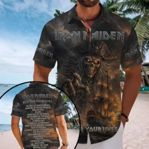 Iron Maiden 2026 World Tour Short Sleeve Button-Down Shirt - TMTHU8795