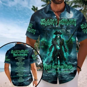 Iron Maiden 2026 World Tour Short Sleeve Button-Down Shirt - HOATT20613