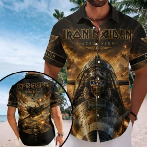Iron Maiden Short Sleeve Button-Down Shirt - TMTHU8604