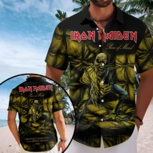 Iron Maiden Short Sleeve Button-Down Shirt - TMTHU8630