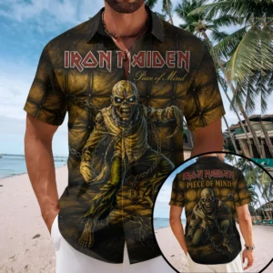 Iron Maiden Short Sleeve Button-Down Shirt - TMTHU8733