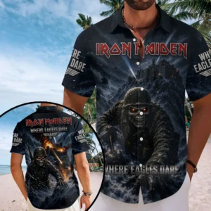 Iron Maiden Short Sleeve Button-Down Shirt - TMTHU8768