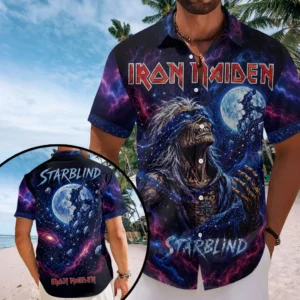 Iron Maiden Short Sleeve Button-Down Shirt - TMTHU8804