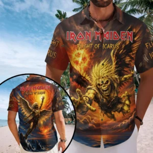 Iron Maiden Short Sleeve Button-Down Shirt - TMTHU8809
