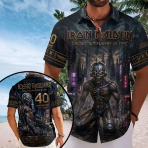 Iron Maiden Short Sleeve Button-Down Shirt - TMTHU8810
