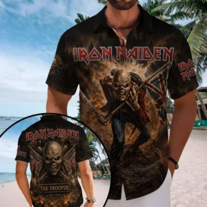 Iron Maiden Short Sleeve Button-Down Shirt - TMTHU8952
