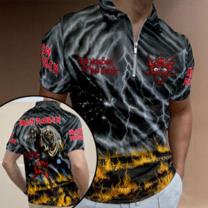 Iron Maiden Zip Polo Shirt - HOAT20286