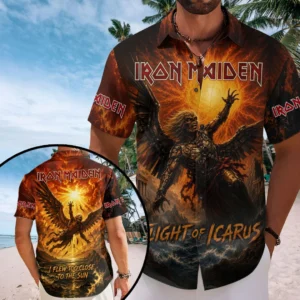 Iron Maiden Short Sleeve Button-Down Shirt - TMTHU8961