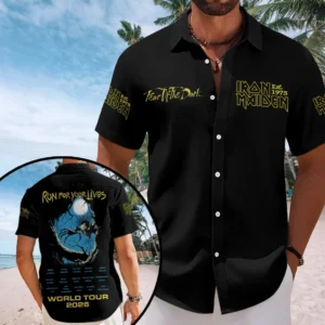 Iron Maiden 2026 World Tour Short Sleeve Button-Down Shirt - HOATT20629