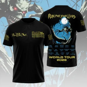 Iron Maiden 2026 World Tour 3D Apparel - HOATT20438