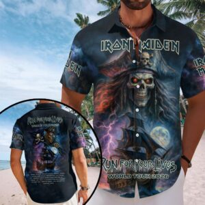 Iron Maiden 2026 World Tour Short Sleeve Button-Down Shirt – HOATT20004