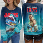 Jaws Round Neck Raglan Sleeve Sweatshirt – HOATT20145