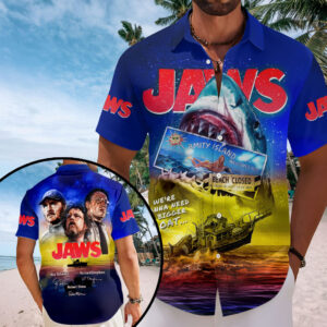 Jaws Short Sleeve Button-Down Shirt - HOATT20146