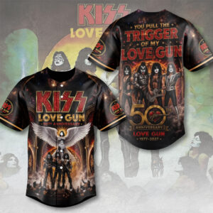 KISS Lovegun 50th Anniversary Baseball Jersey - TMTHU8029