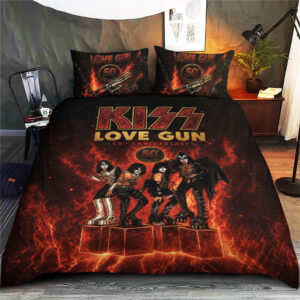KISS Lovegun 50th Anniversary 3-Piece Duvet Bedding Set - TMTHU8027