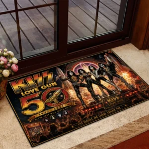 KISS Lovegun 50th Anniversary Custom Doormat - TMTHU8908